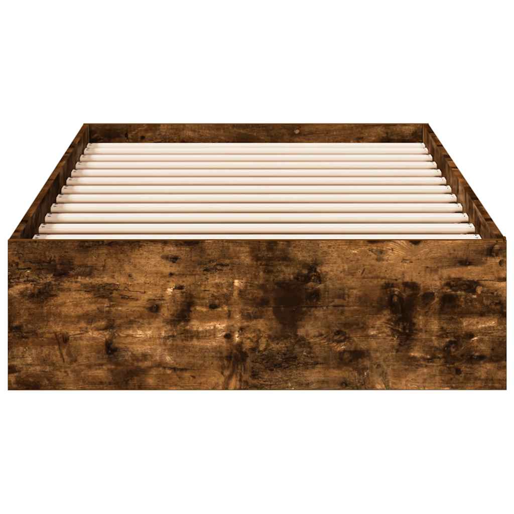 Bettgestell mit Schubladen Räuchereiche 90x190 cm Holzwerkstoff