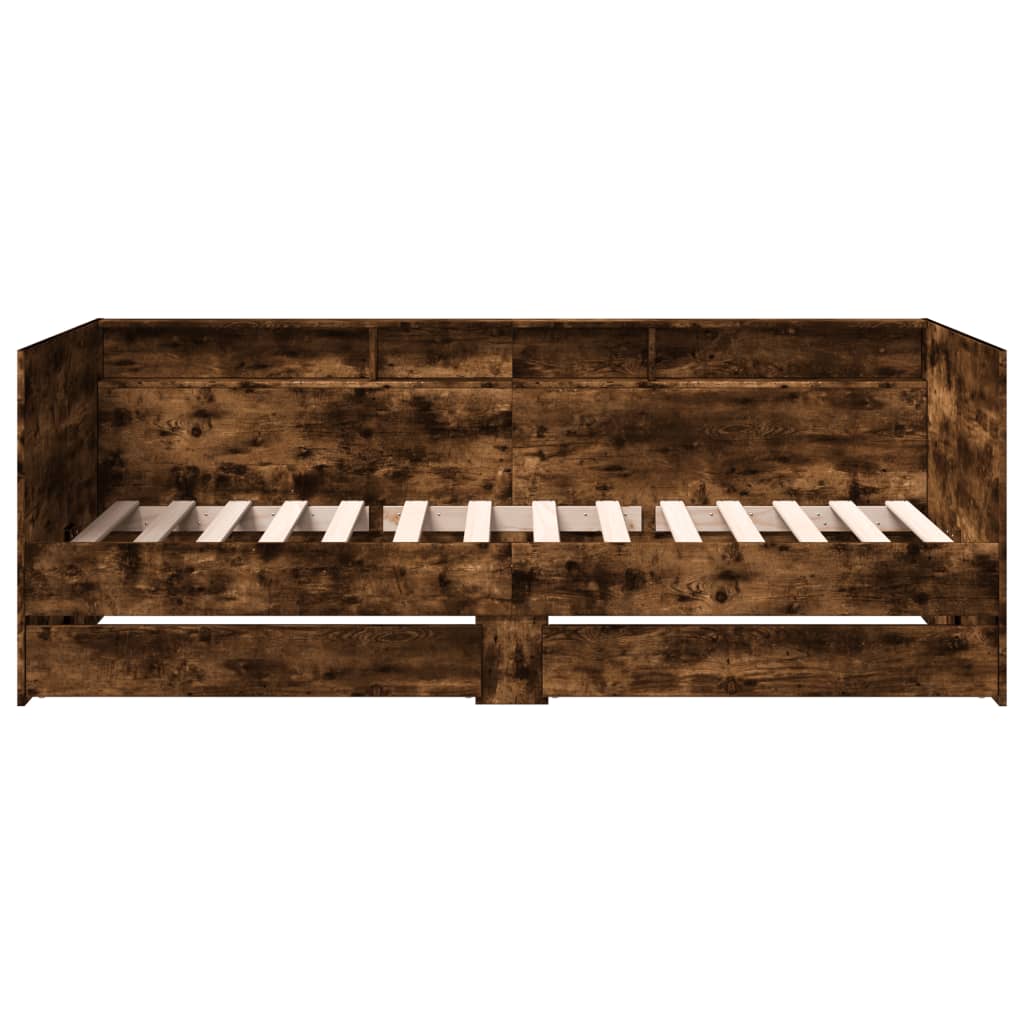 Tagesbett mit Schubladen ohne Matratze Räuchereiche 90x190 cm