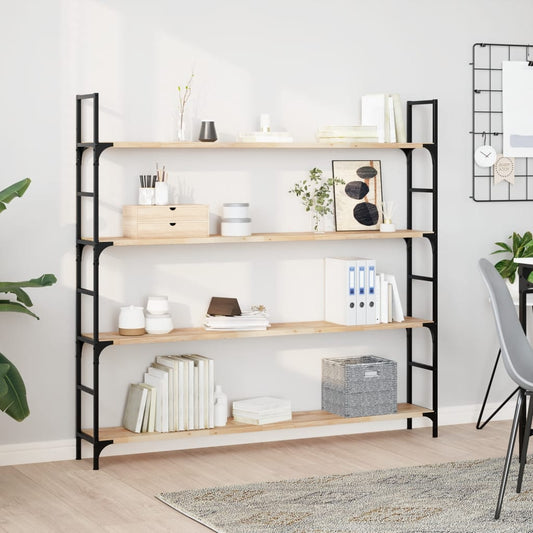 Schweberegale 4 Stk. 140x20x2 cm Massivholz Akazie Unbehandelt