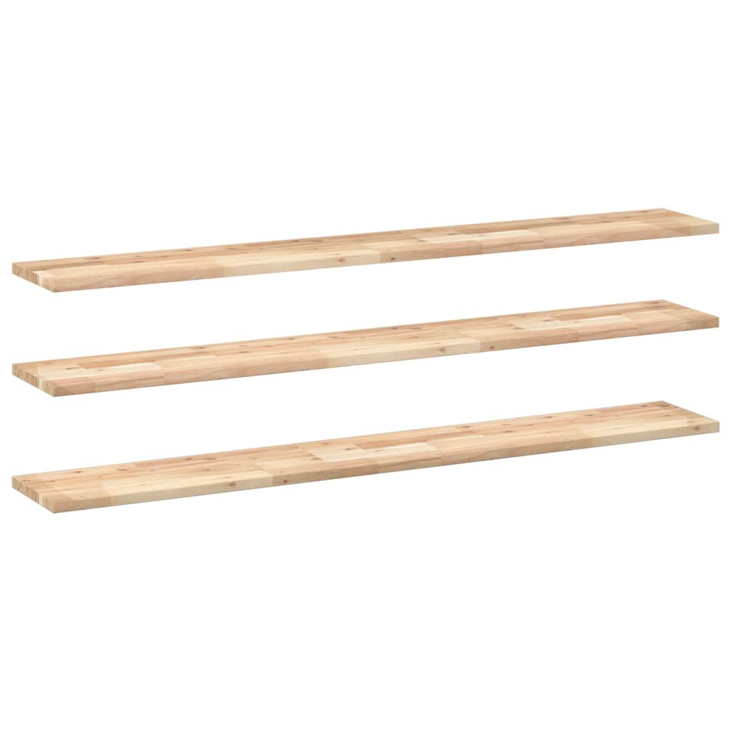 Schweberegale 3 Stk. 160x20x2 cm Massivholz Akazie Unbehandelt