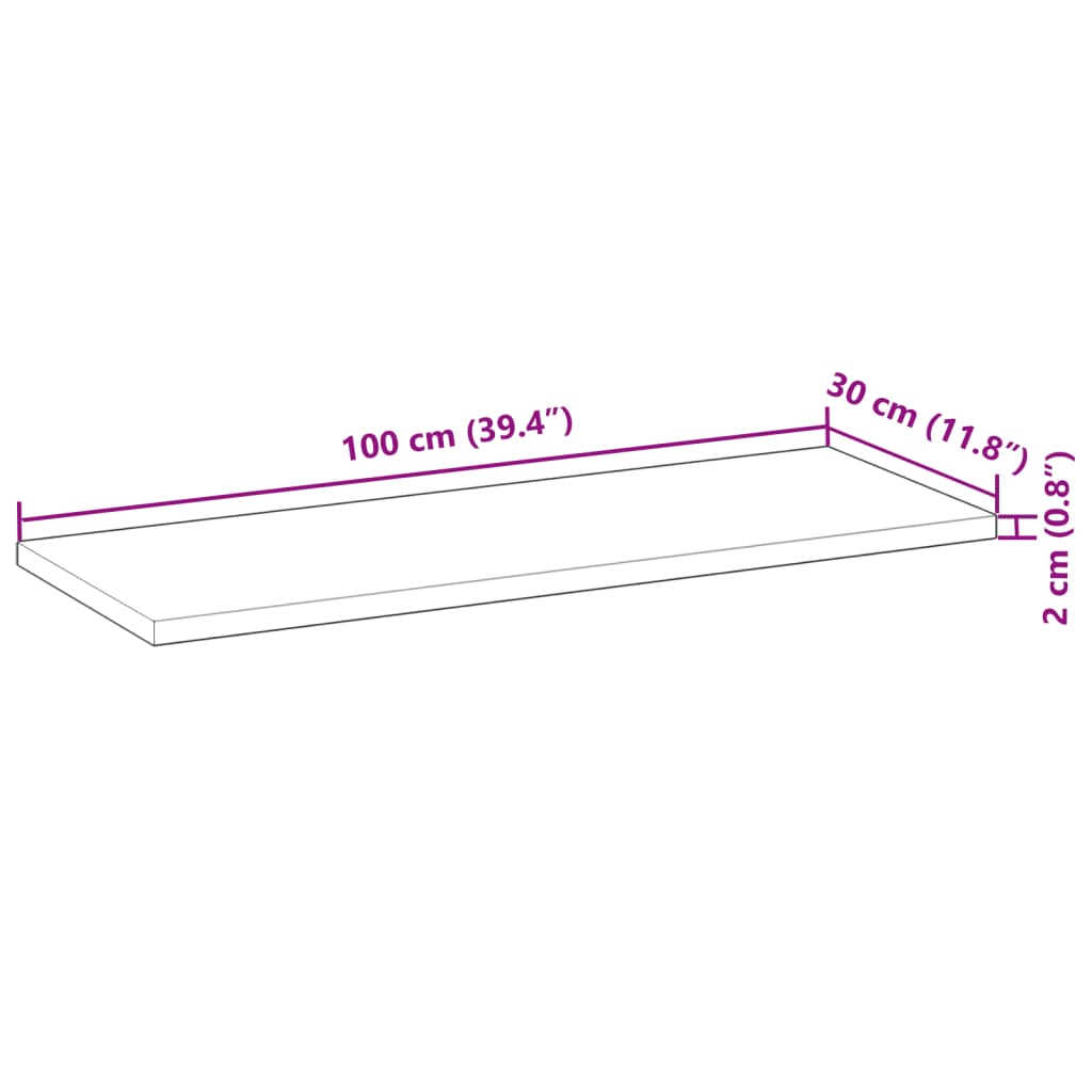 Schweberegale 2 Stk. 100x30x2 cm Massivholz Akazie Unbehandelt
