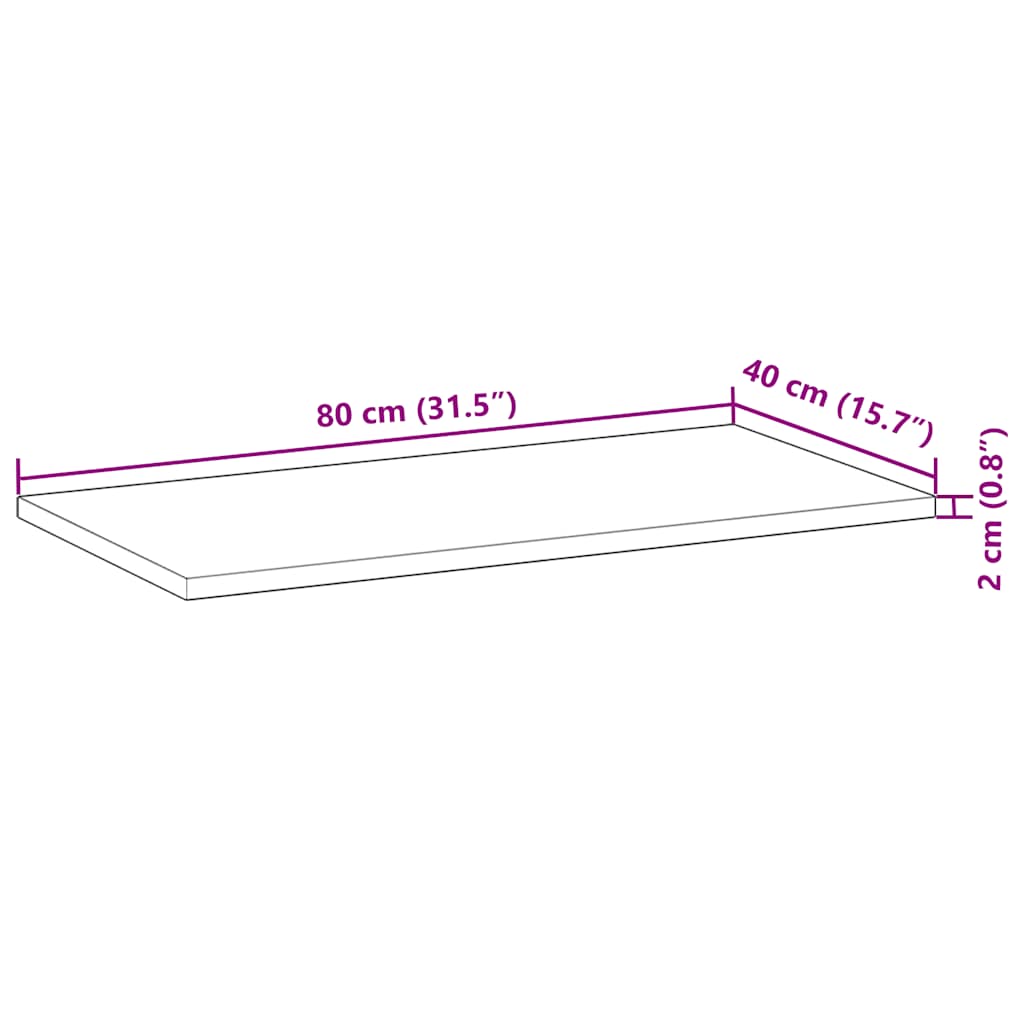 Schweberegale 4 Stk. 80x40x2 cm Massivholz Akazie Unbehandelt