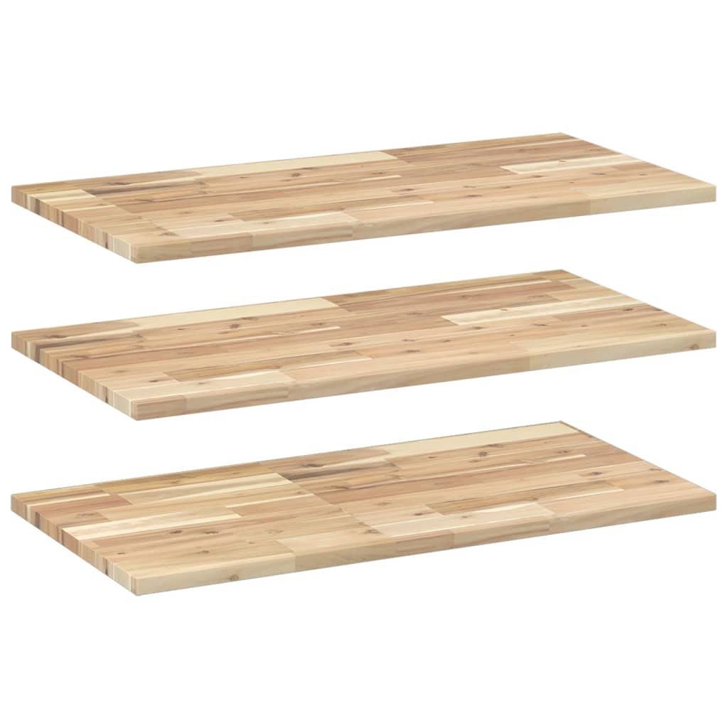 Schweberegale 3 Stk. 100x40x2 cm Massivholz Akazie Unbehandelt