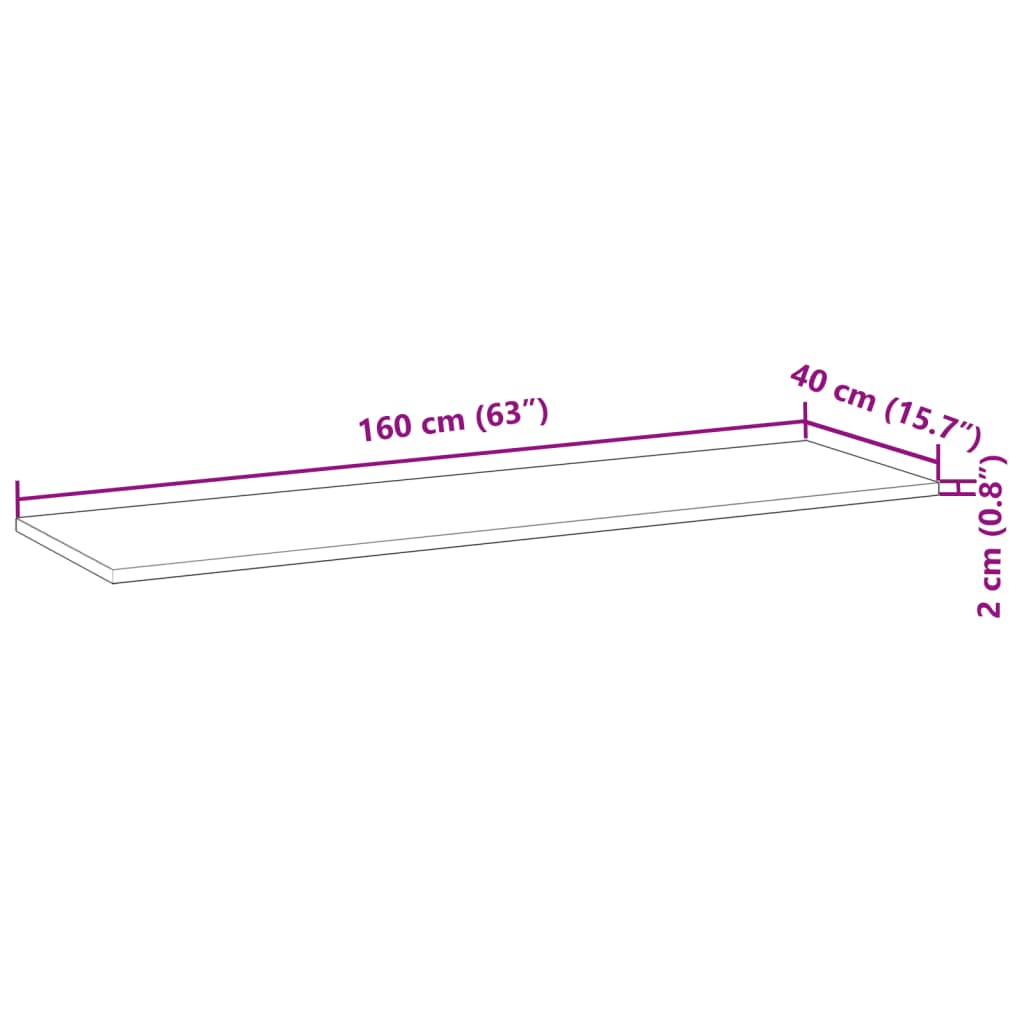 Schweberegale 2 Stk. 160x40x2 cm Massivholz Akazie Unbehandelt