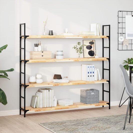 Schweberegale 4 Stk. 160x20x4 cm Massivholz Akazie Unbehandelt