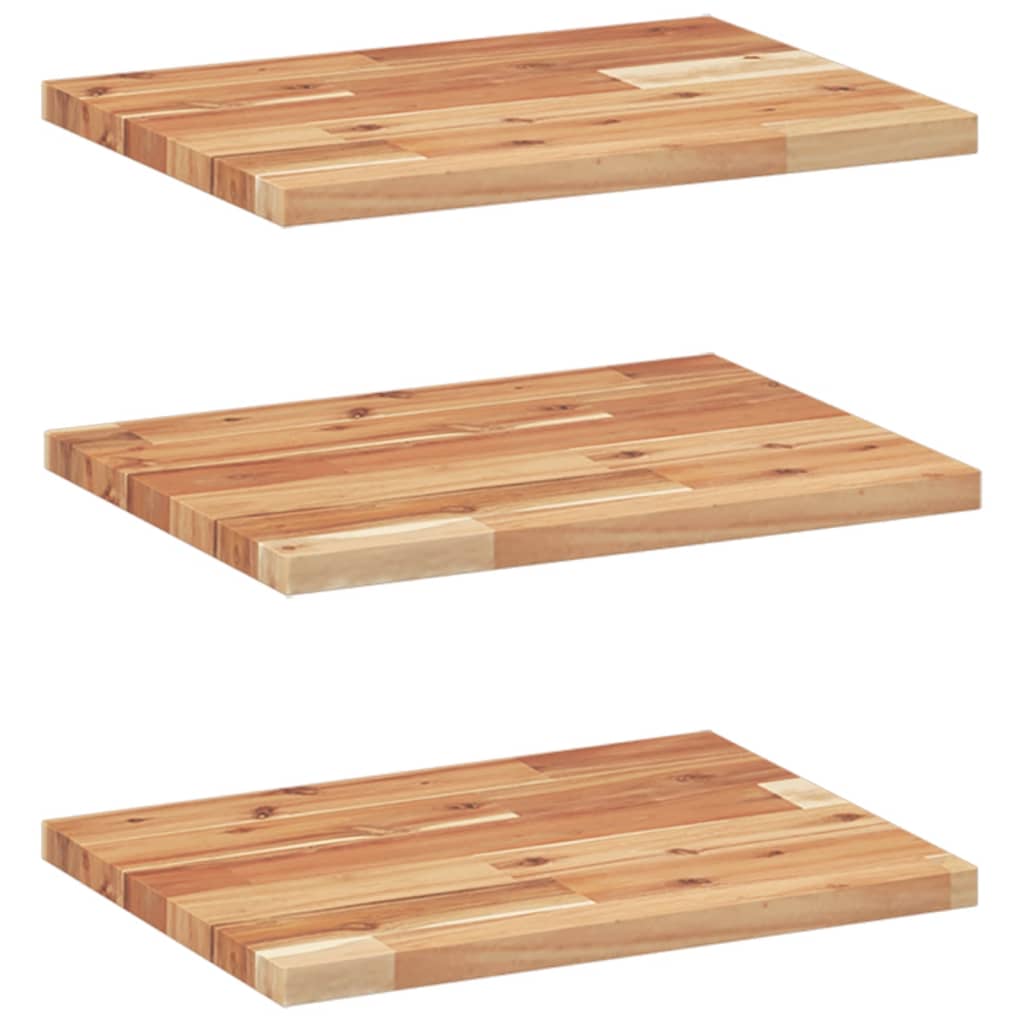 Schweberegale 3 Stk. 40x30x2 cm Massivholz Akazie Ölbehandelt
