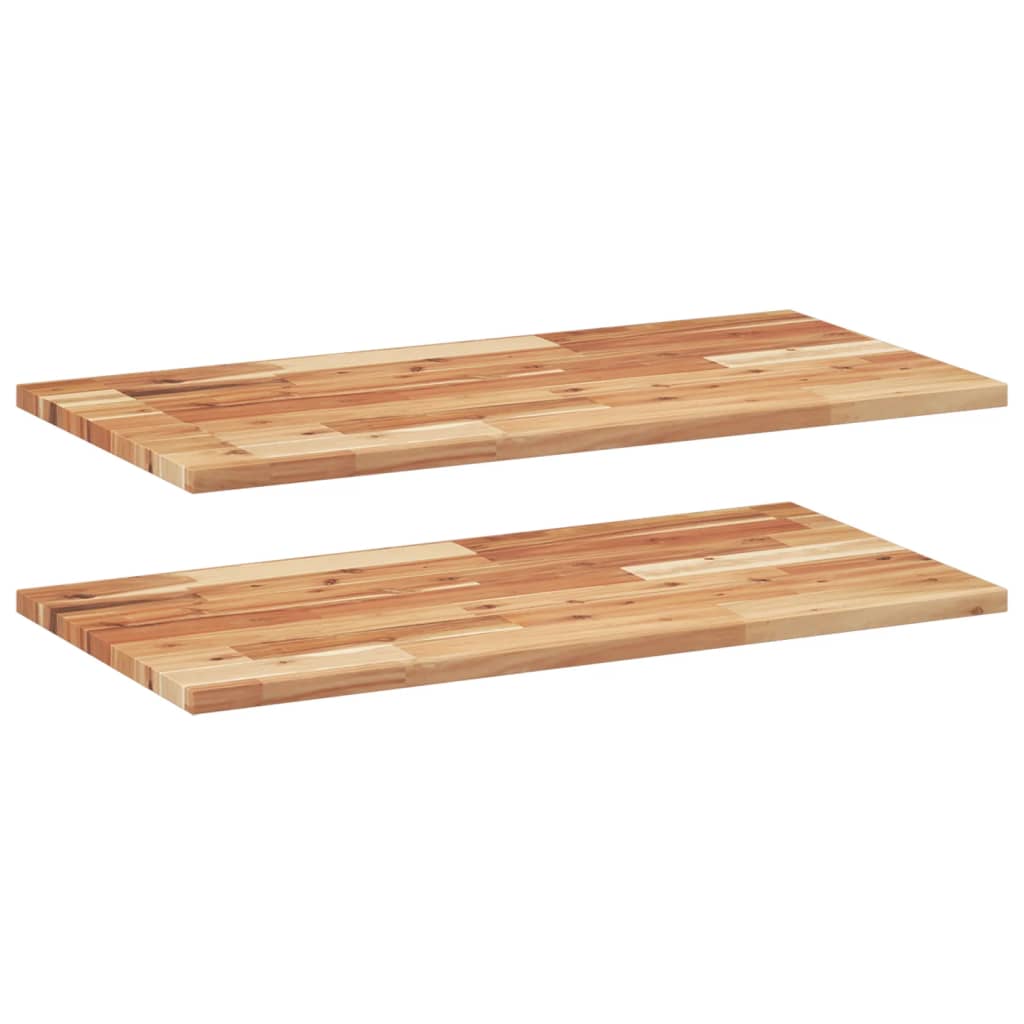 Schweberegale 2 Stk. 80x40x2 cm Massivholz Akazie Ölbehandelt