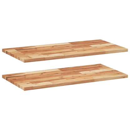 Schweberegale 2 Stk. 80x40x2 cm Massivholz Akazie Ölbehandelt