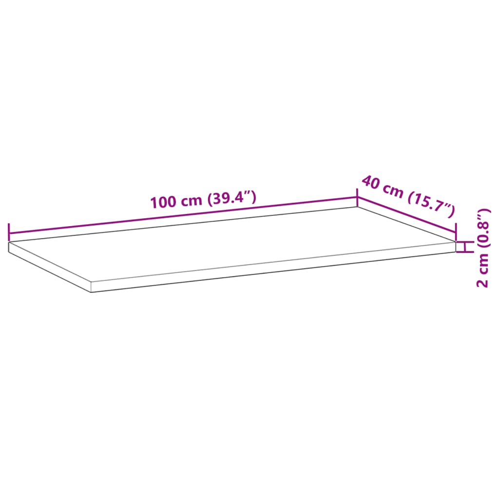 Schweberegale 2 Stk. 100x40x2 cm Massivholz Akazie Ölbehandelt
