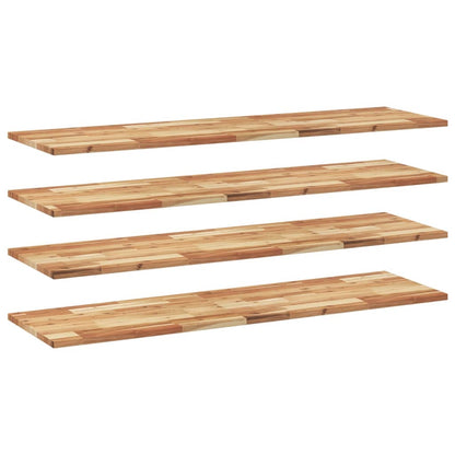 Schweberegale 4 Stk. 120x40x2 cm Massivholz Akazie Ölbehandelt