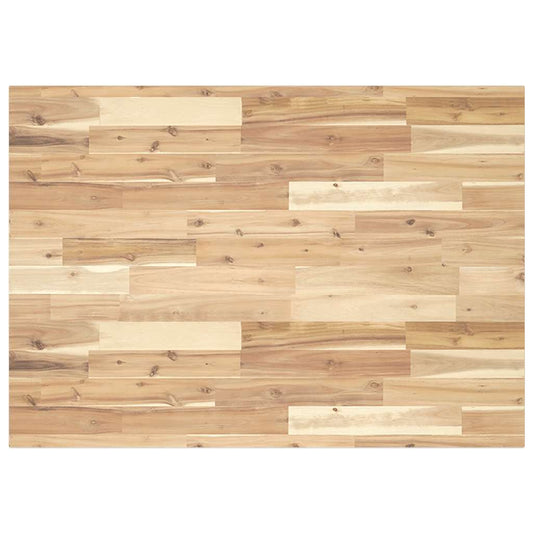 Plateau de bureau en bois d'acacia massif non traité 80x70x2 cm