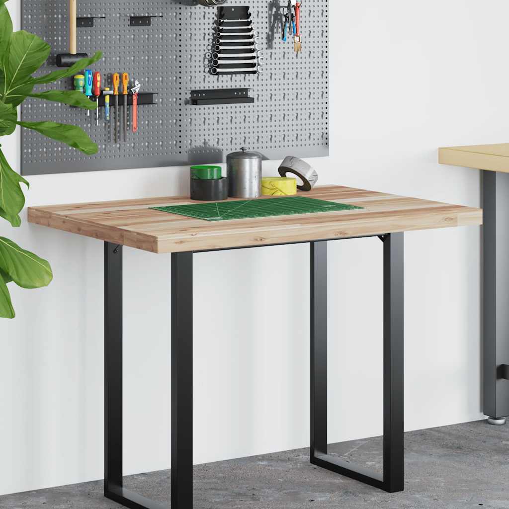 Schreibtischplatte Unbehandelt 100x80x4 cm Massivholz Akazie