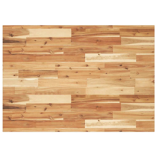 Plateau de bureau en bois d'acacia massif huilé 80x70x2 cm