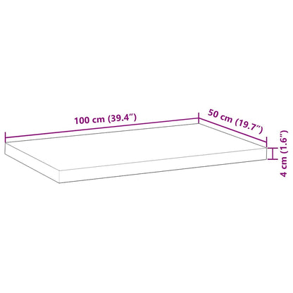 Schreibtischplatte Ölbeschichtung 100x50x4 cm Massivholz Akazie