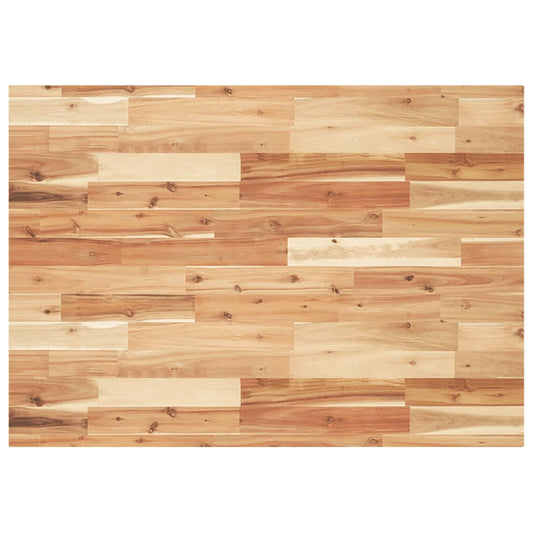 Plateau de bureau en bois d'acacia massif huilé 80x70x4 cm