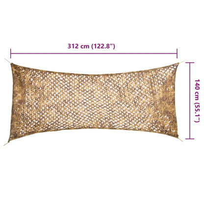 Tarnnetz mit Aufbewahrungstasche 312x140 cm Sandfarbe