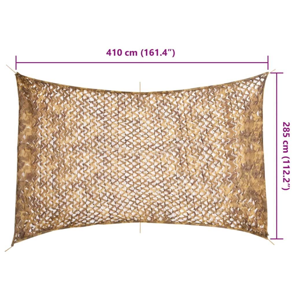 Tarnnetz mit Aufbewahrungstasche 410x285 cm Sandfarbe