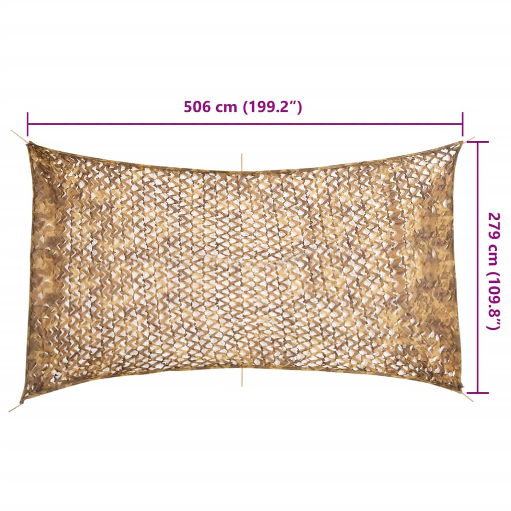 Tarnnetz mit Aufbewahrungstasche 506x279 cm Sandfarbe