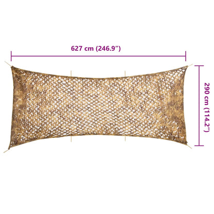 Tarnnetz mit Aufbewahrungstasche 627x290 cm Sandfarbe