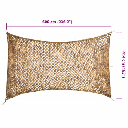 Tarnnetz mit Aufbewahrungstasche 600x414 cm Sandfarbe