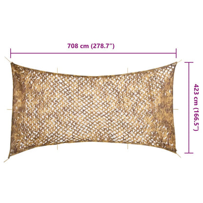 Tarnnetz mit Aufbewahrungstasche 708x423 cm Sandfarbe