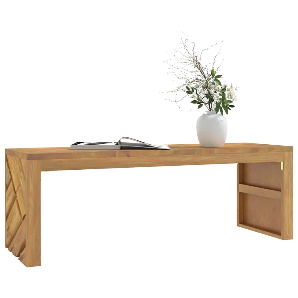 Table basse 110x35x38 cm en bois de teck massif