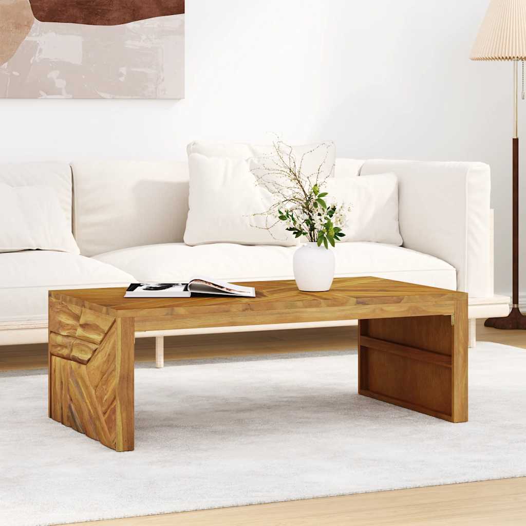 Table basse 110x60x38 cm en bois de teck massif