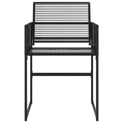 Gartenstühle 4 Stk. Schwarz Poly Rattan