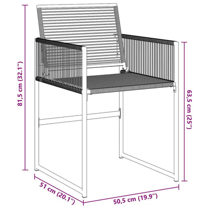 Gartenstühle 4 Stk. Schwarz Poly Rattan