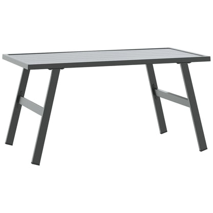 Garten-Couchtisch Schwarz 90x45x35 cm Pulverbeschichteter Stahl