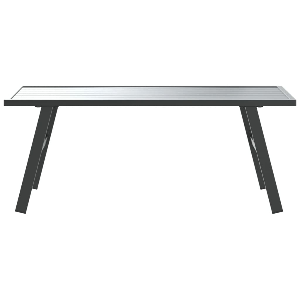 Table basse de jardin noir 90x45x35 cm en acier thermolaqué