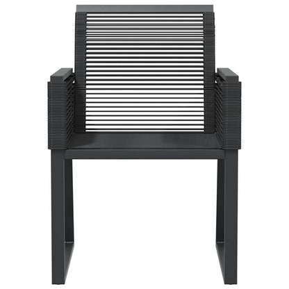 Gartenstühle 2 Stk. Schwarz Poly Rattan