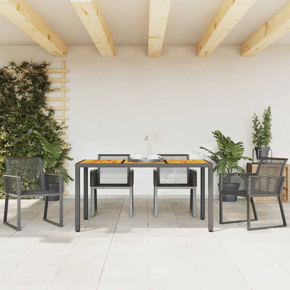 Gartenstühle 4 Stk. Schwarz Poly Rattan