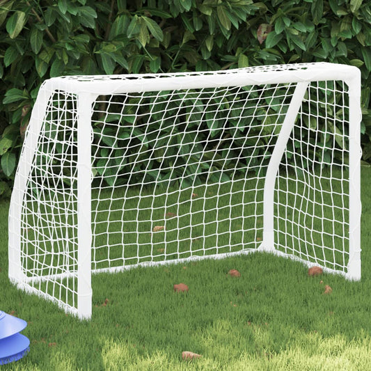 Buts de football pour enfants 2 pièces avec ballon blanc 64x35x48 cm en métal