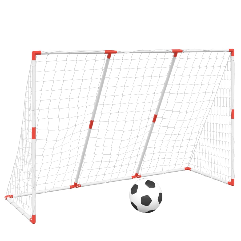 But de football pour enfants avec ballons 2 en 1 blanc 184x64x124 cm