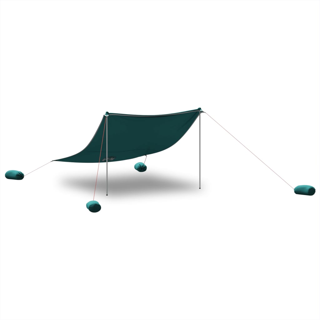 Beach Shade Tent with Sandbags Green 304x300 cm