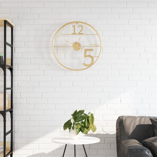 Horloge murale Doré Ø50 cm en fer