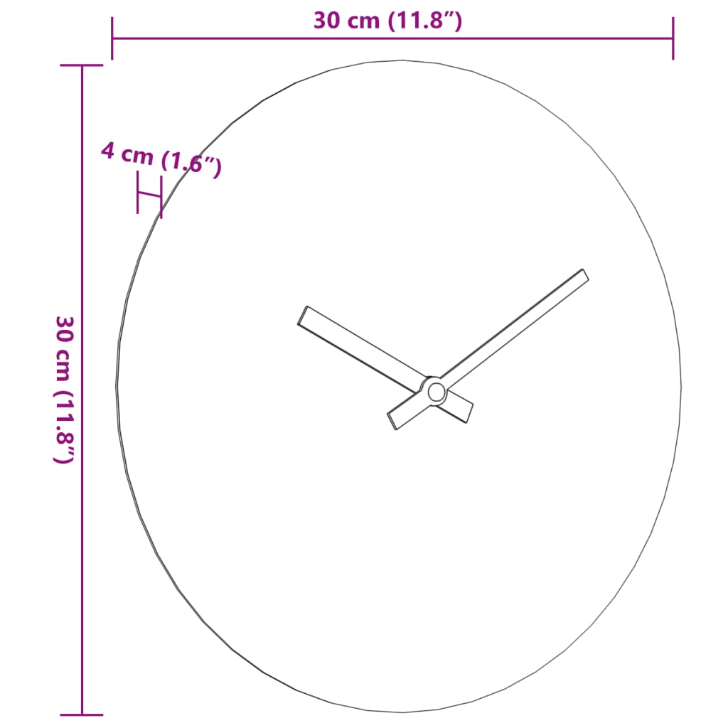 Horloge murale jaune et noire Ø30 cm en bois