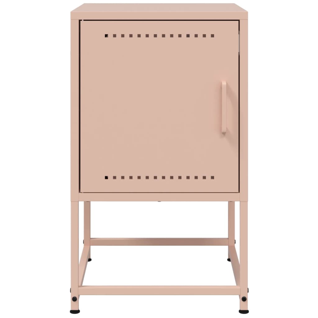 Tables de chevet 2 pcs Rose 36x39x60,5 cm en acier
