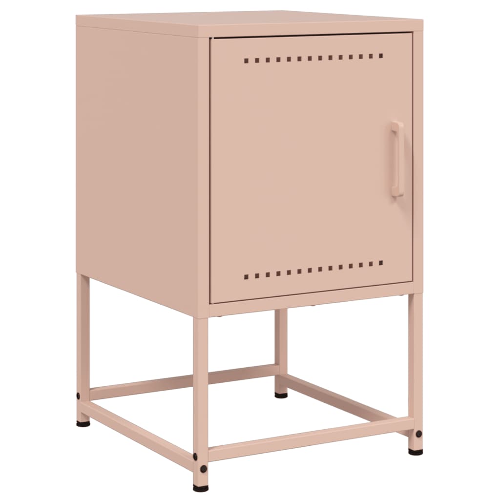 Tables de chevet 2 pcs Rose 36x39x60,5 cm en acier