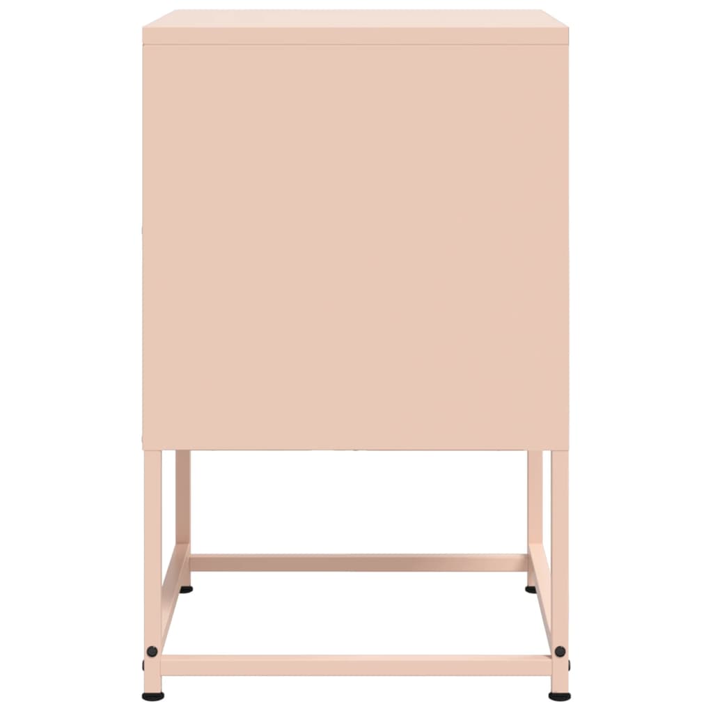Tables de chevet 2 pcs Rose 36x39x60,5 cm en acier