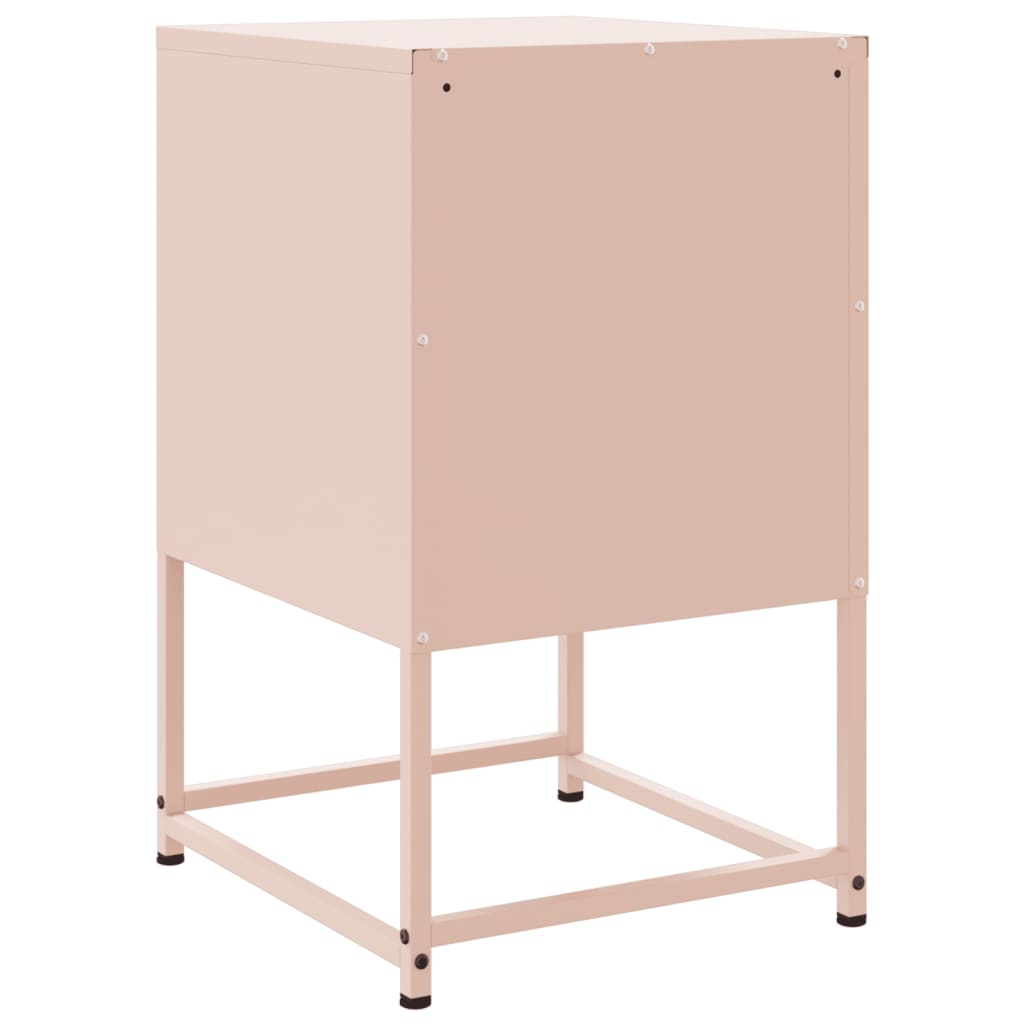 Tables de chevet 2 pcs Rose 36x39x60,5 cm en acier