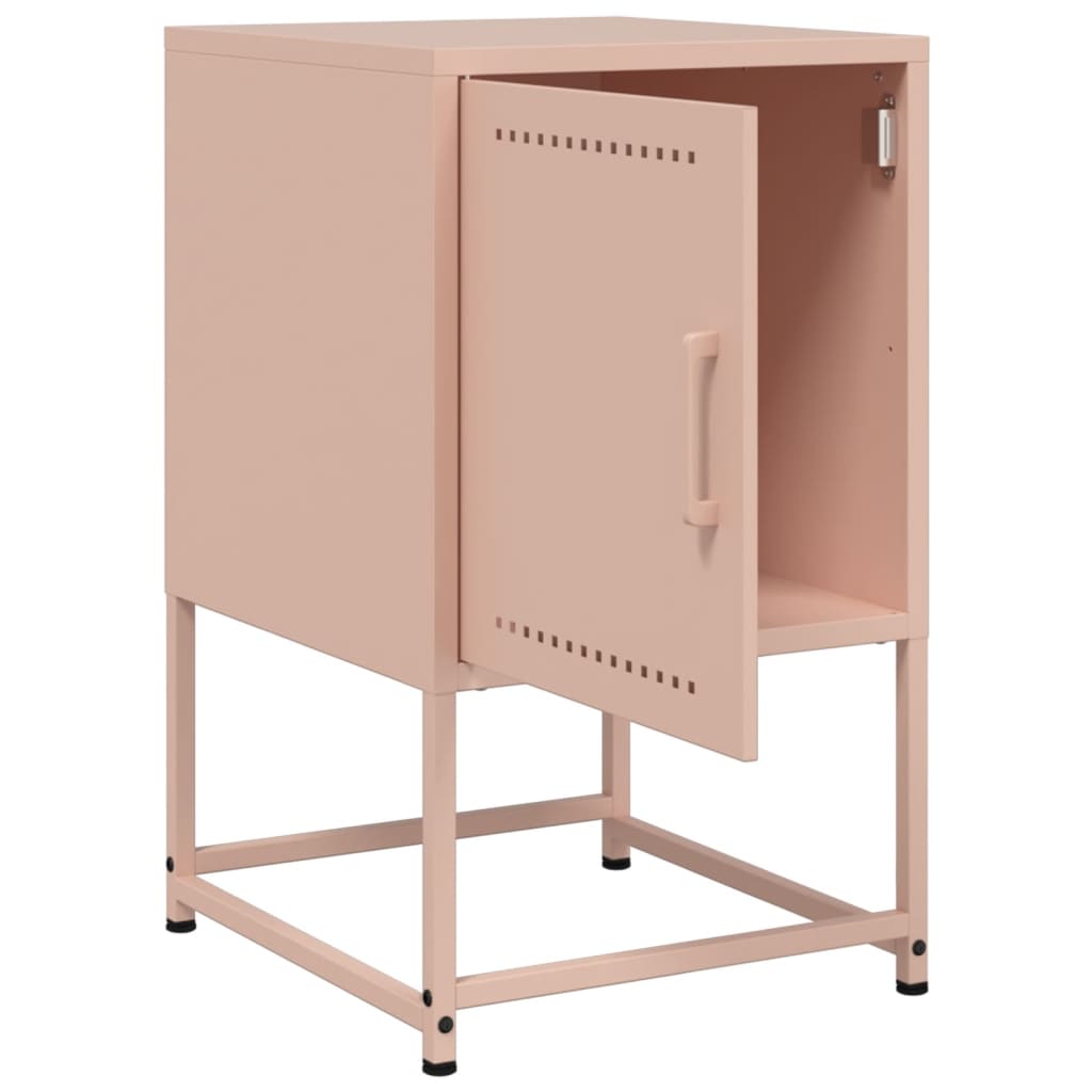 Tables de chevet 2 pcs Rose 36x39x60,5 cm en acier