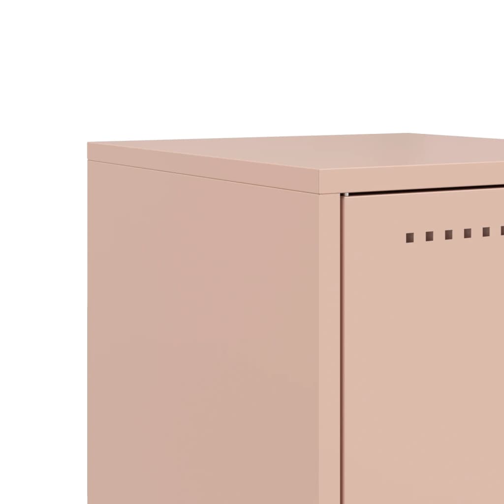 Tables de chevet 2 pcs Rose 36x39x60,5 cm en acier