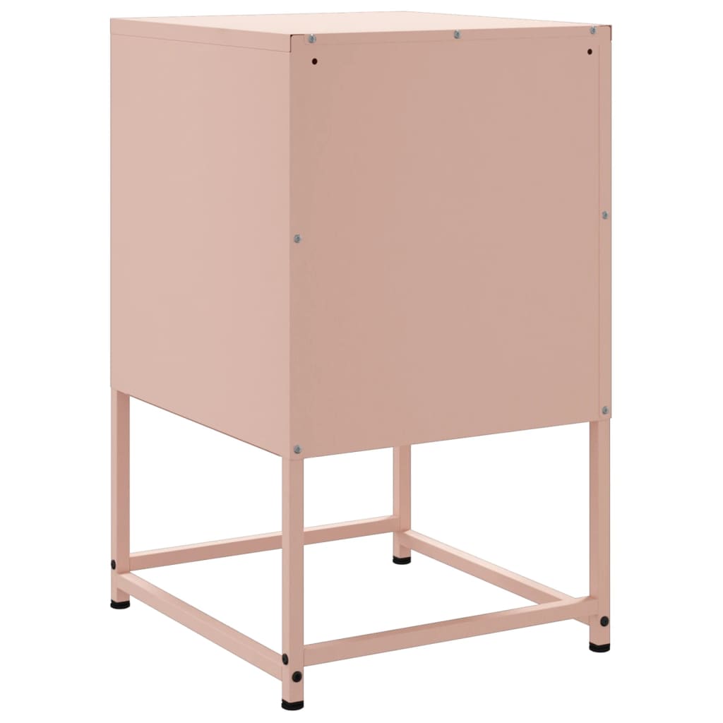 Tables de chevet 2 pcs Rose 36x39x60,5 cm en acier