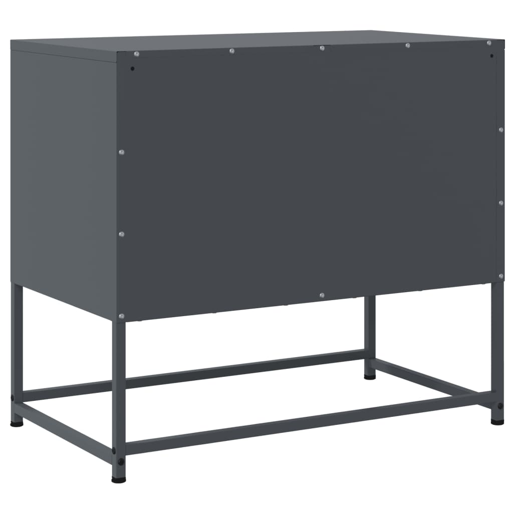 Meuble TV anthracite 68,5x39x60,5 cm en acier