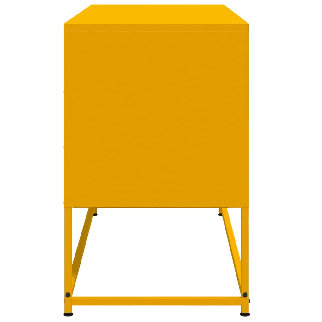 Meuble TV jaune moutarde 100,5x39x60,5 cm en acier