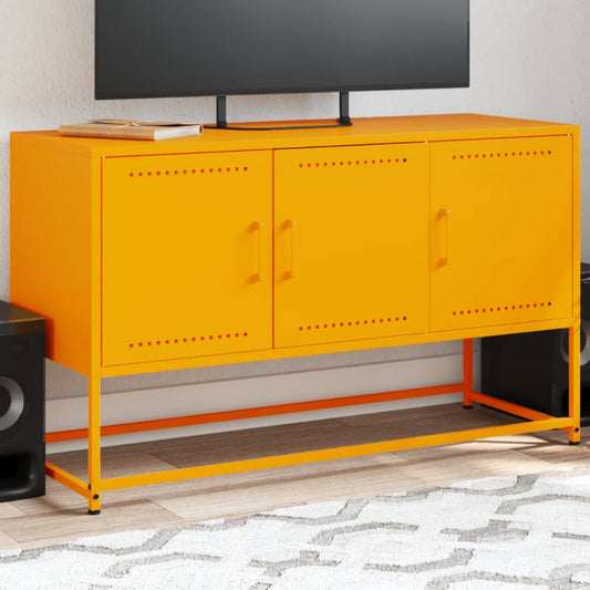Meuble TV jaune moutarde 100,5x39x60,5 cm en acier