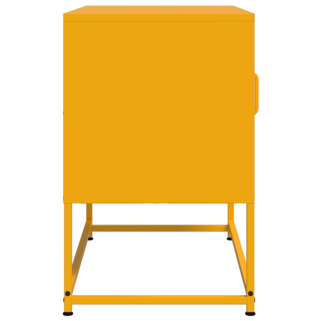 Meuble TV jaune moutarde 68x39x60,5 cm en acier
