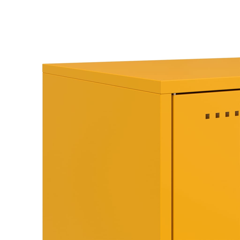 Meuble TV jaune moutarde 68x39x60,5 cm en acier